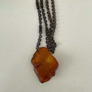 Beautiful oversized amber pendant